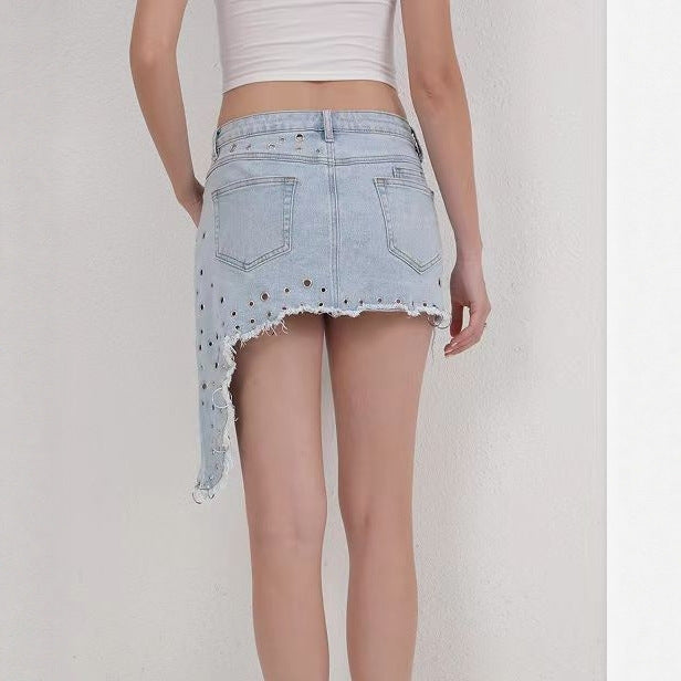Fashion design denim skirt