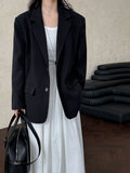 Silhouette casual commuter textured waffle suit women's autumn vintage baggy jacket