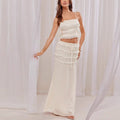 Women's French fashion new sexy suspender top skirt set lace lace two-piece set