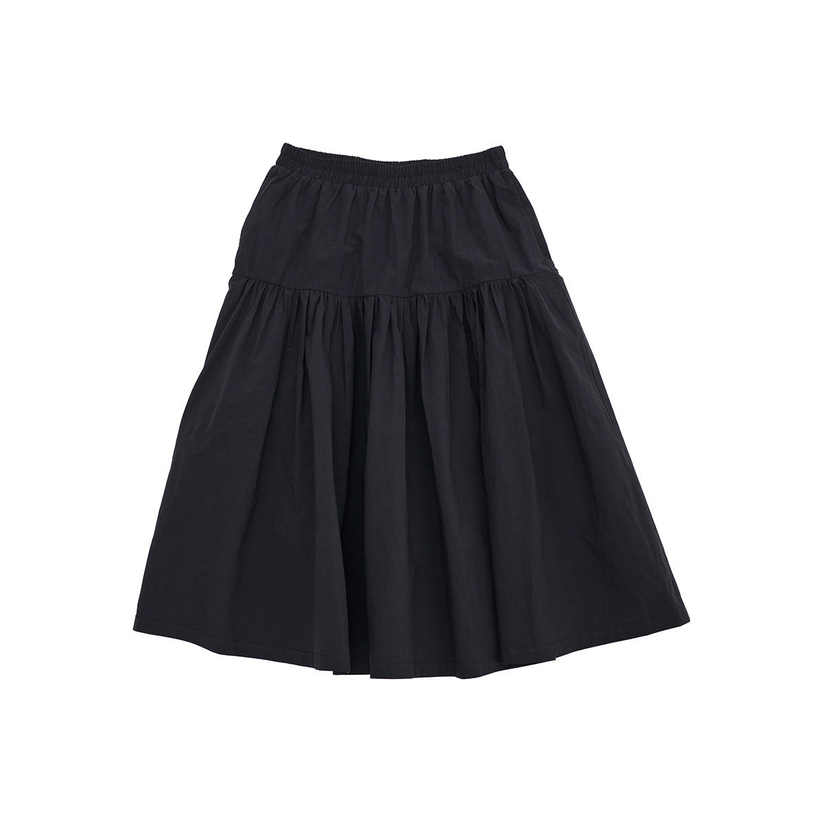 Spring new casual riverside sun solid color split relaxed medium and long skirt