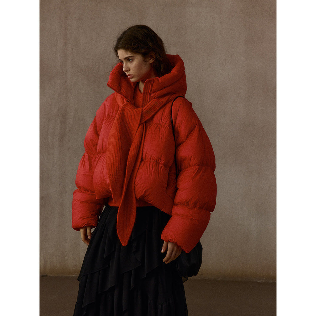Hooded Warm Super Soft Light Gutless Puff Short Simple Commuter Down Jacket