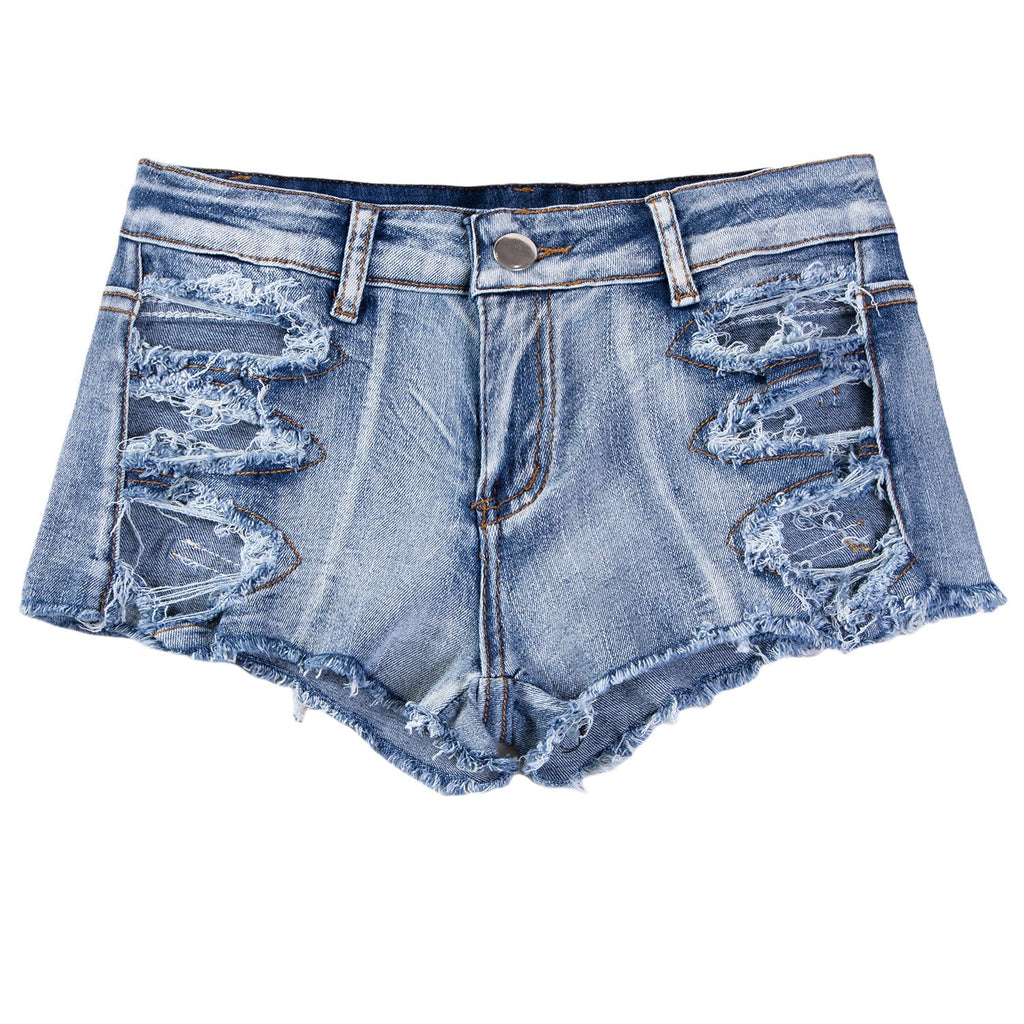 Low-Rise Denim Shorts