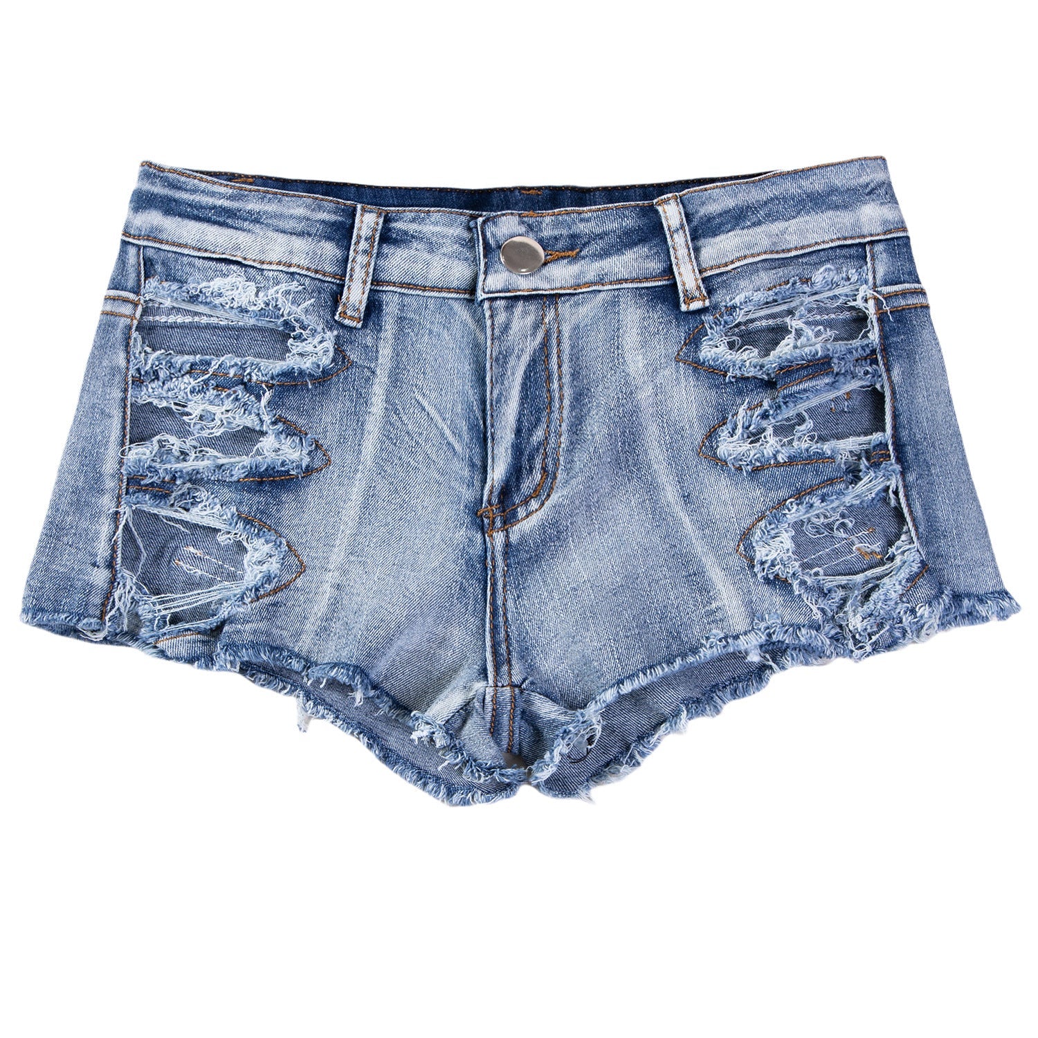 Low-Rise Denim Shorts