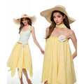 Yellow Flower Dress Spice Girl Multi-Wear Suspender Skirt French Vacation Dress