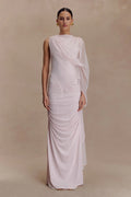 Fashion shawl mesh sexy slim fit pleated resort style dress