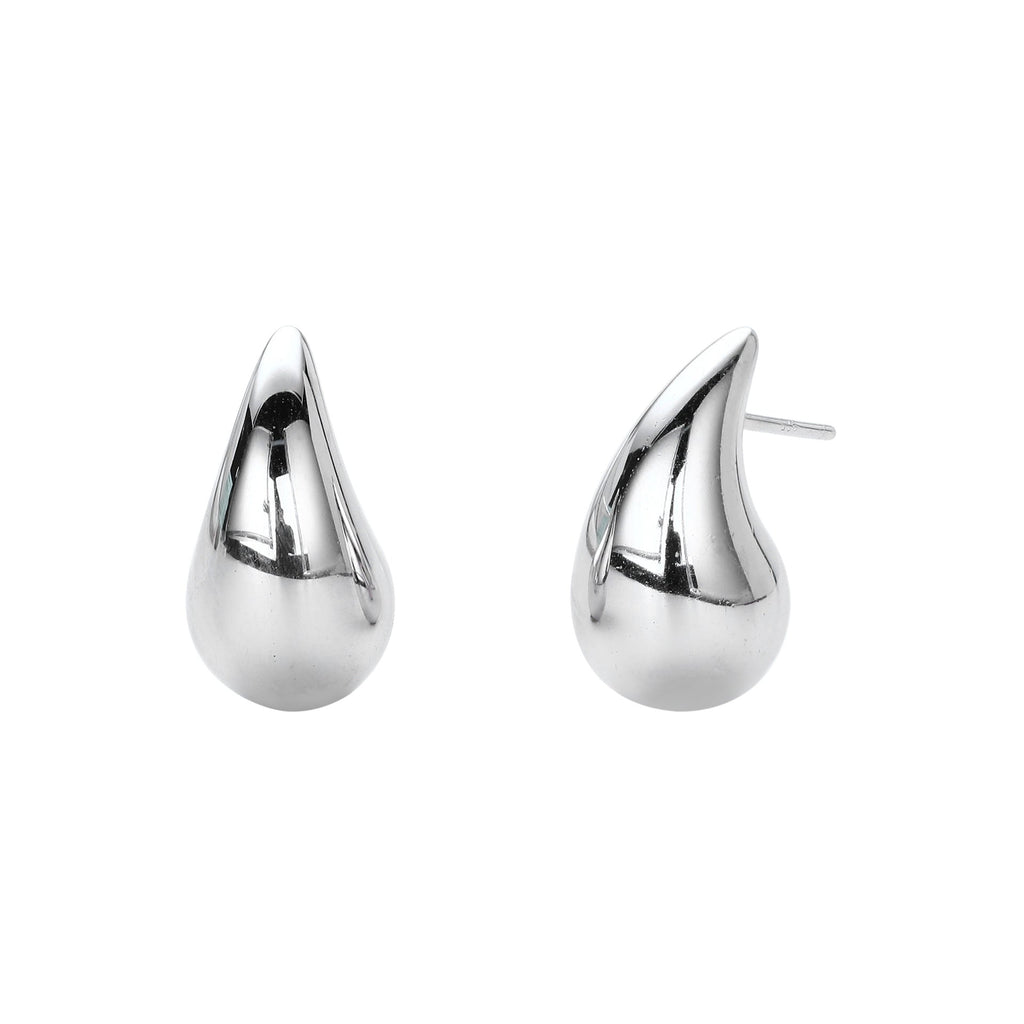 S925 sterling silver water drop stud earrings