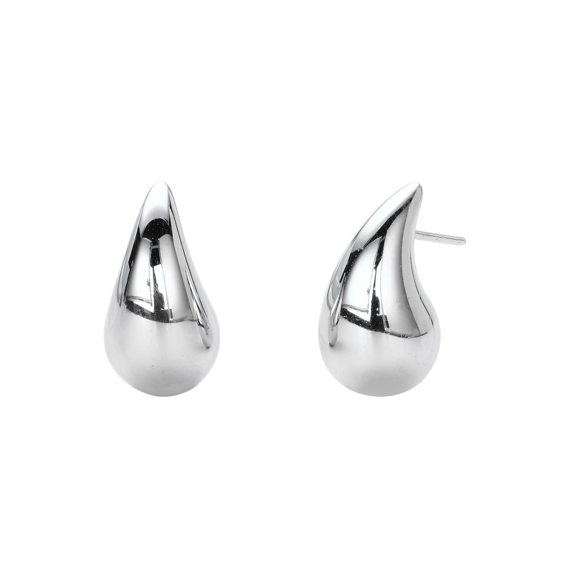 S925 sterling silver water drop stud earrings