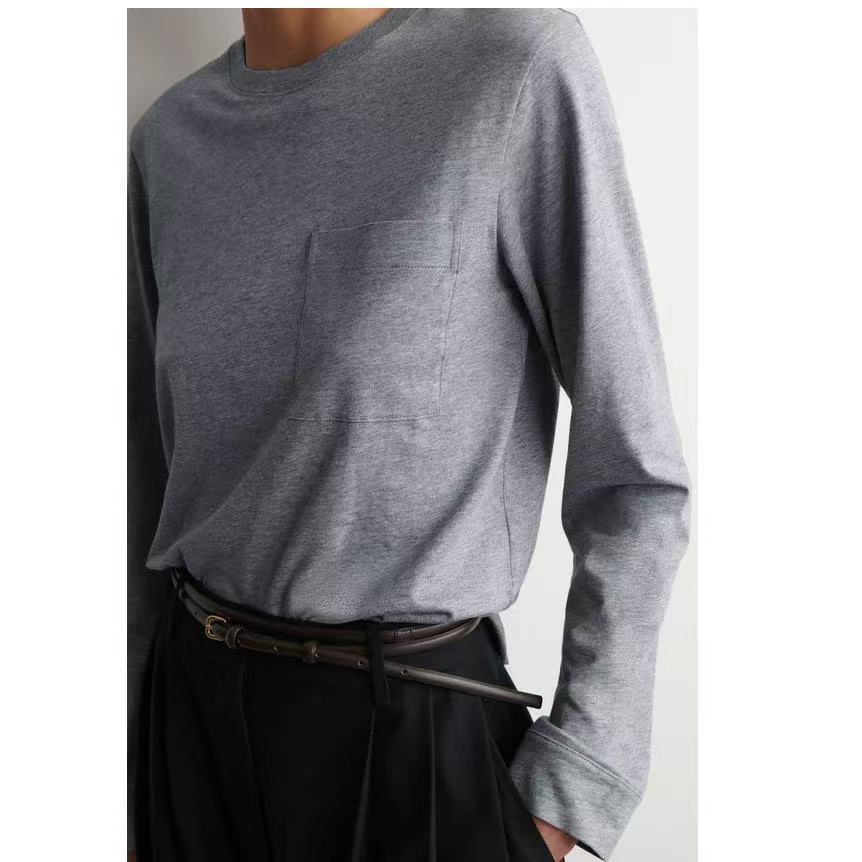 White Crew Neck Long Sleeve T-Shirt