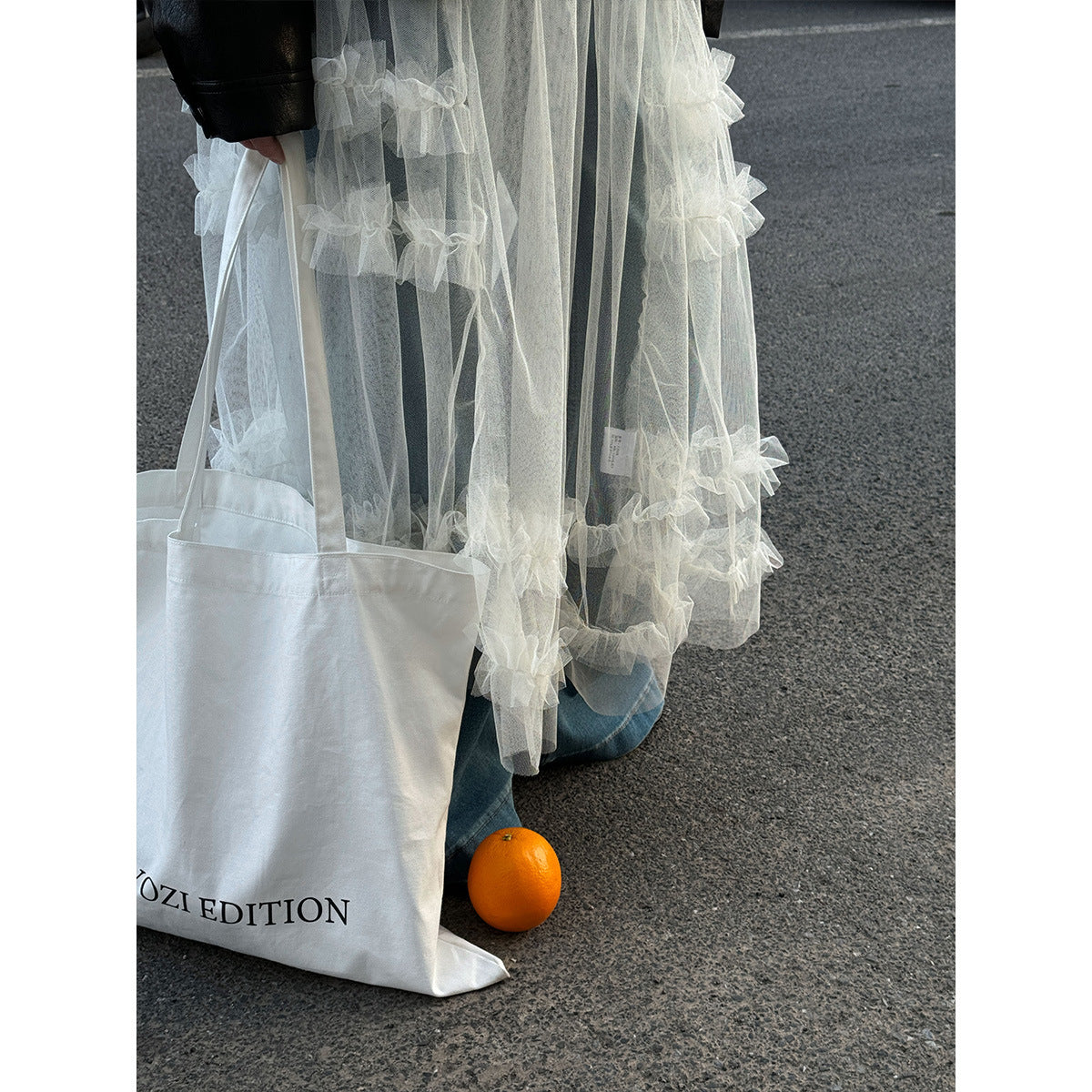 Korean sweet mesh see-through suspender dress, spring new stacked blouse lace long skirt