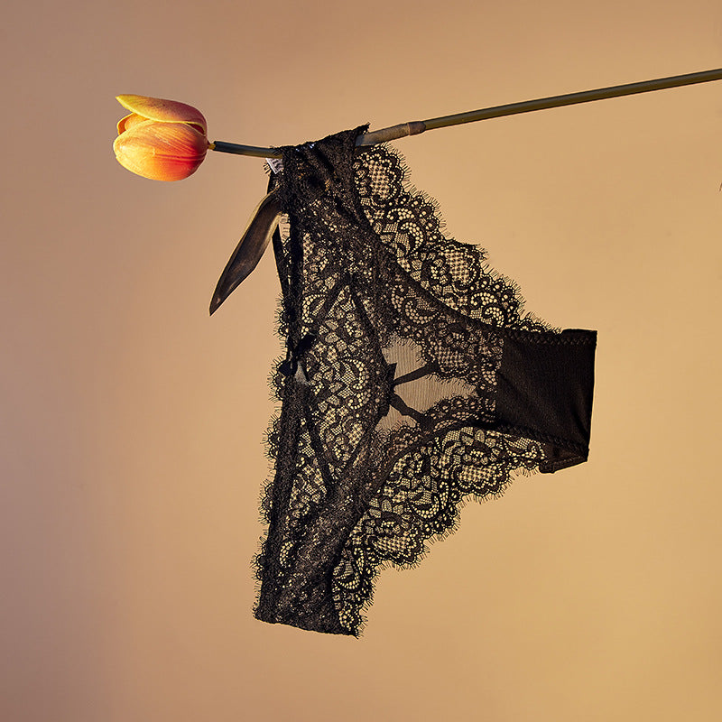Underwear Factory Low Waist Sexy Ladies Underwear Lace Sexy Panties Cross Thong Breathable Seduction Female