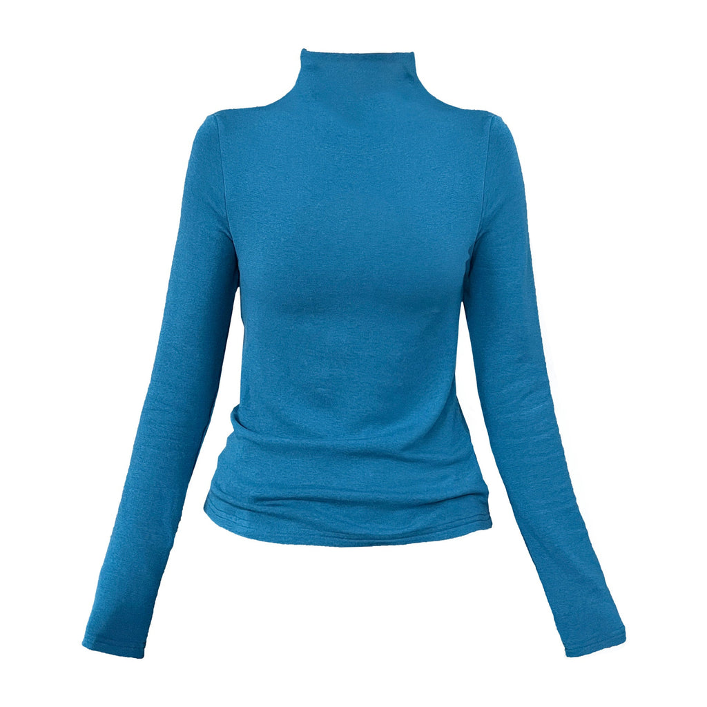 Korean semi-turtleneck lining brushed warm base shirt women's autumn and winter micro-elastic slim and versatile top