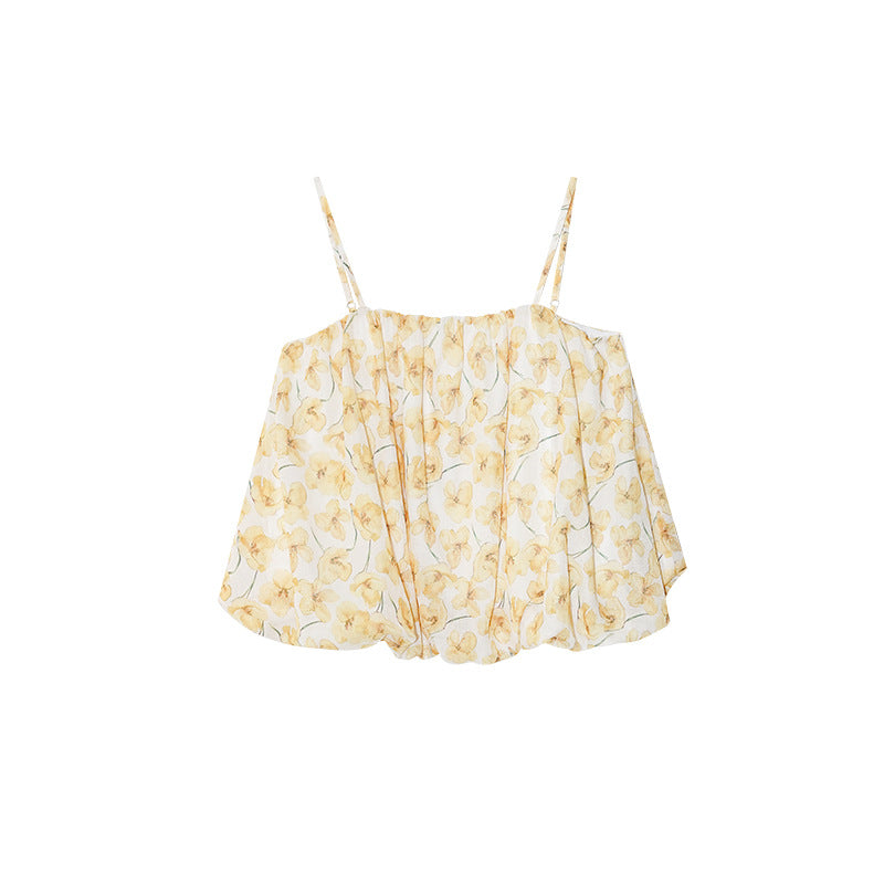 Small fresh and sweet, age-reducing loose slimming floral bandeau suspender