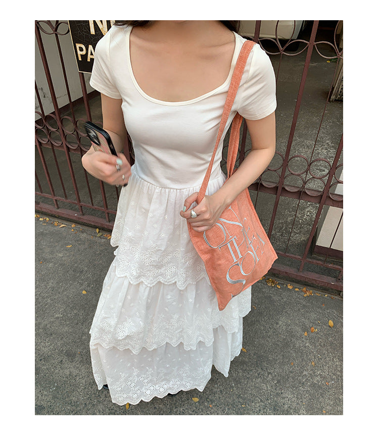 Lace Tiered Maxi Dress