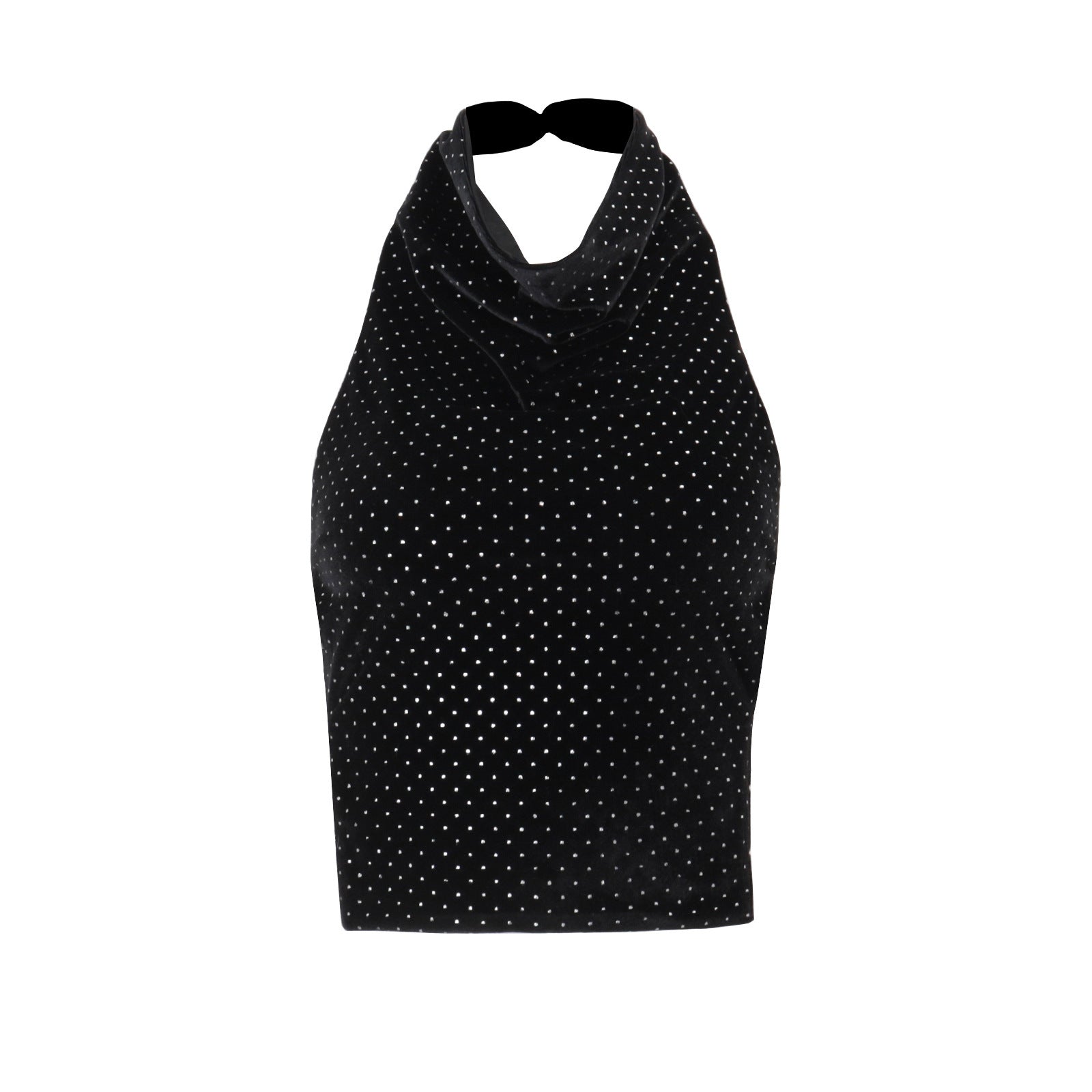 Polka Dot Halter Crop Top