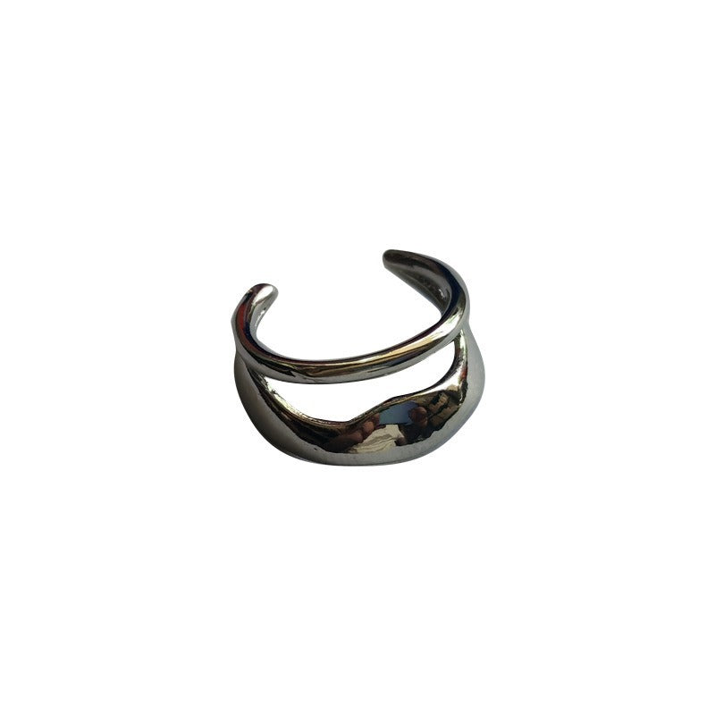 Premium sense metal mosquito coil disc loop earrings French ear clips can be worn without ear piercings, earrings are simple, fashionable and versatile