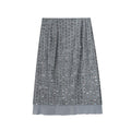 Early spring French temperament elegant fashion heavy industry sequined splicing skirt