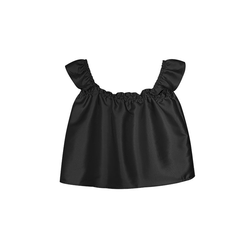 Square Neck Flutter Sleeve Top