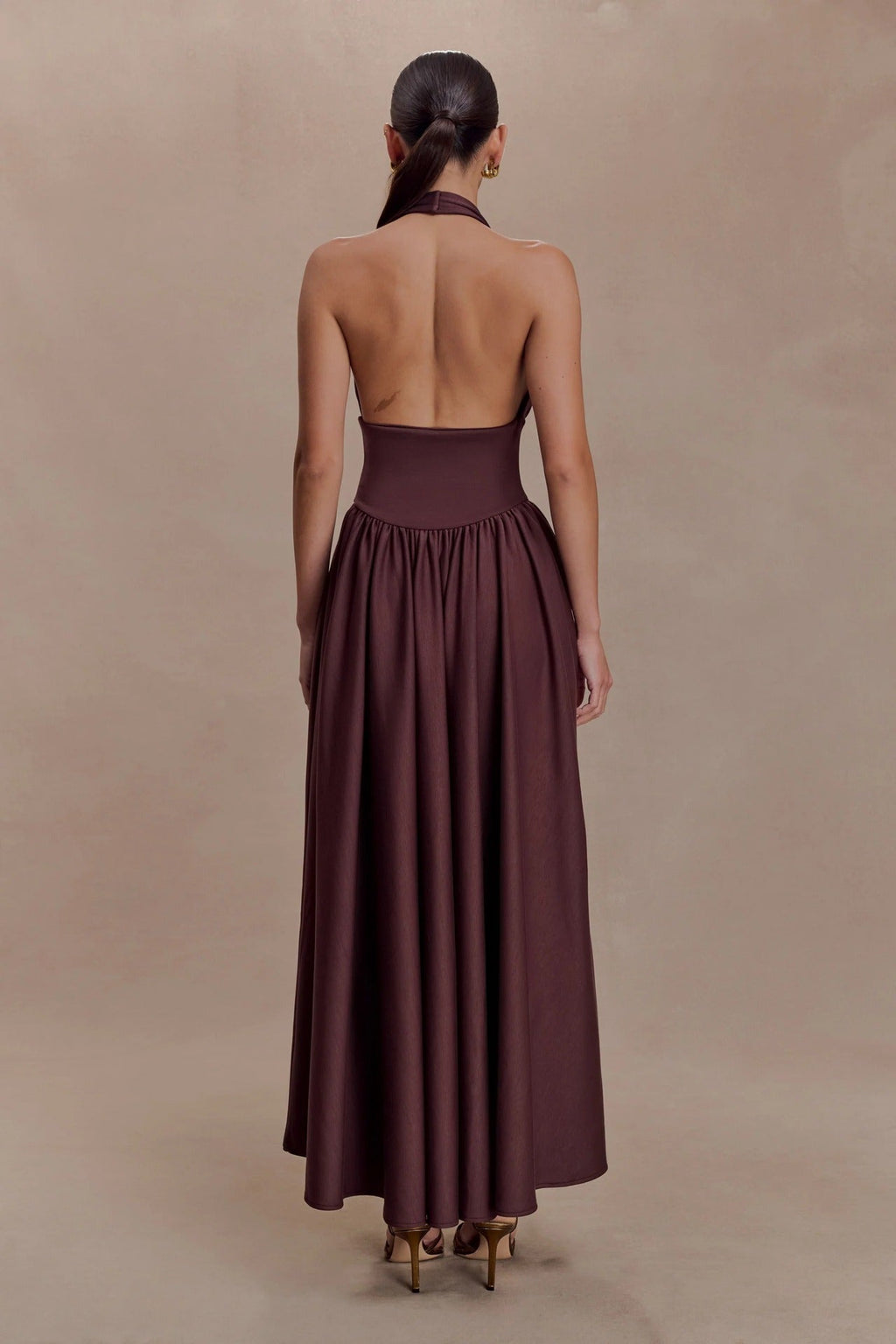 2026 resort style slip dress deep V sexy style fashion halterneck dress