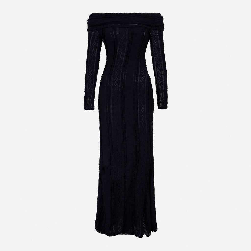 Fashion Lace Shoulder Dress