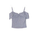 French Sweet Age Reduction Kink Plaid Suspender Tub Top