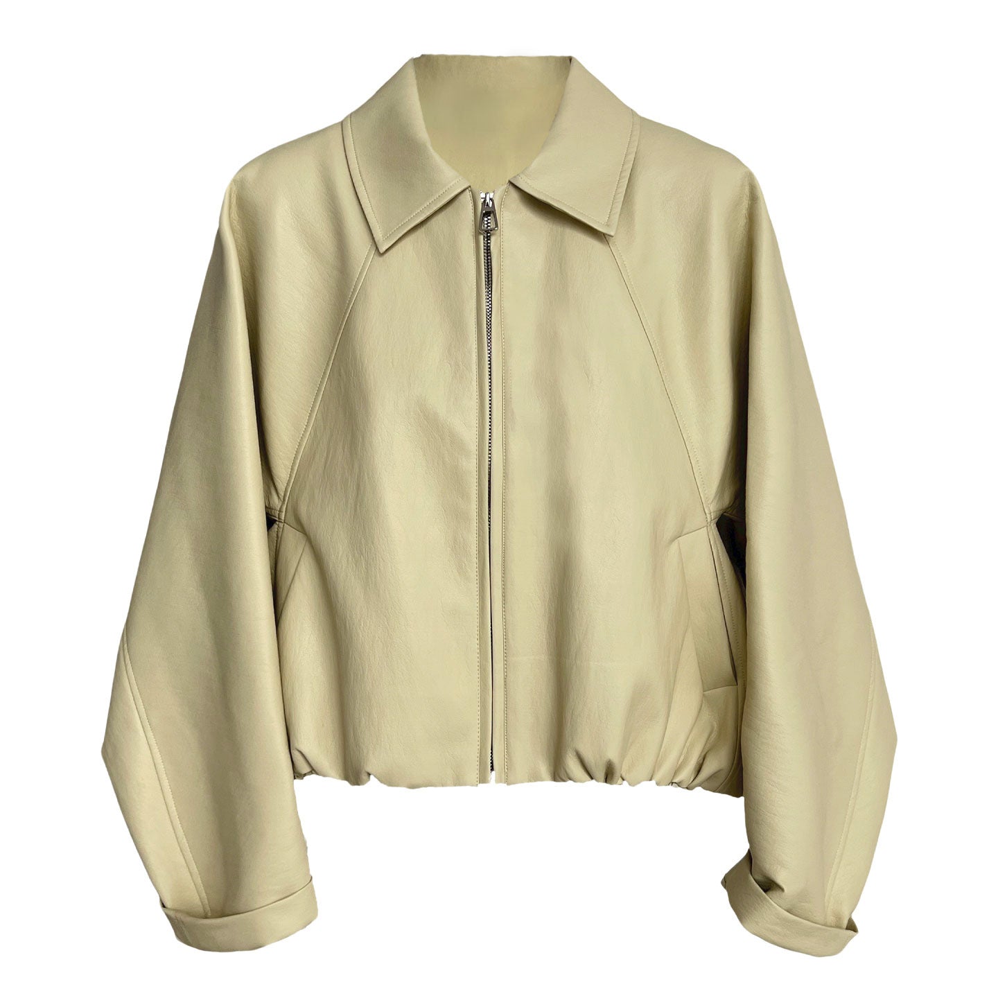 Niche design sense Korean lapel leather jacket women's early spring trend versatile PU coat