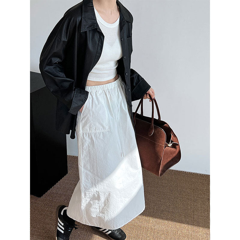 Vintage drawstring tooling skirt