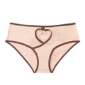 Large size low waist ribbed hollow color matching women's underwear pure breathable and comfortable hip lift bow underwear women