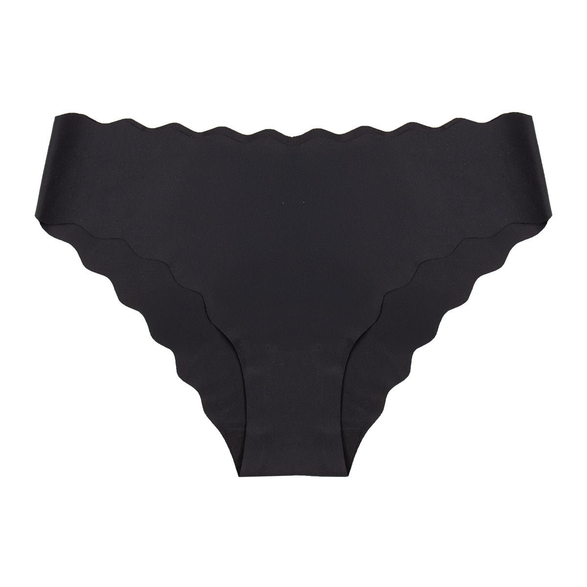 Low waist breathable sexy women's seamless panties personalized wavy edge ice silk thin invisible briefs
