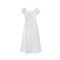 Lace-Up Square Neck Maxi Dress