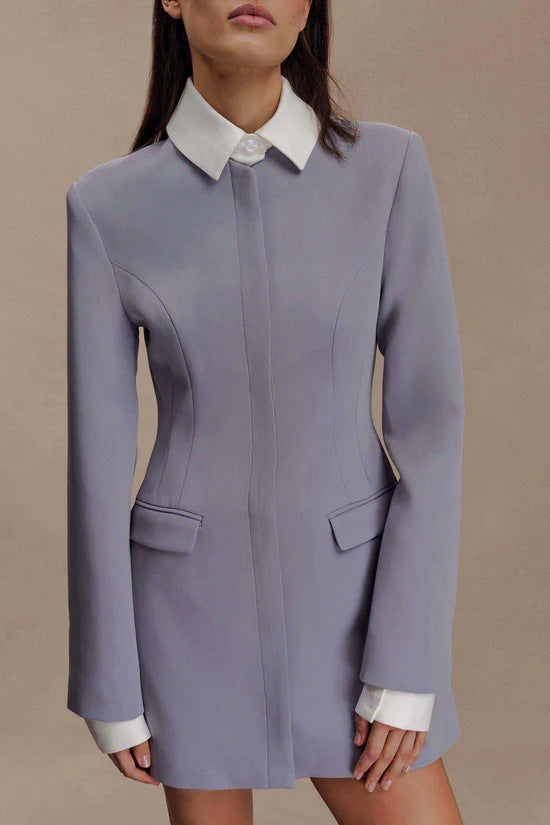 Fashion French small fragrant style suit short skirt slim waist autumn and winter dress