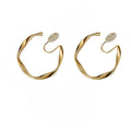 925 silver needle style retro geometric metal pattern incense plate earrings irregular stud earrings exaggerated cold wind earrings