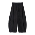 Autumn new relaxed paper wrinkle texture drawstring scimitar casual pants