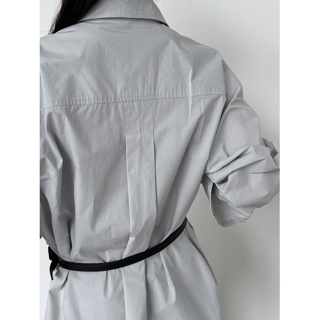 Korean Lazy Wind Shoulder Stacked Shirt Women's 26 Spring New Versatile Commuter Sunscreen Jacket