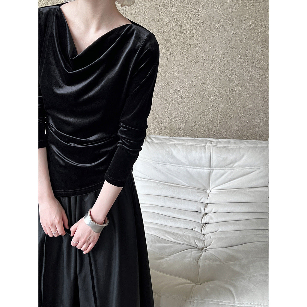 High-end temperament slim-fitting and thin top women