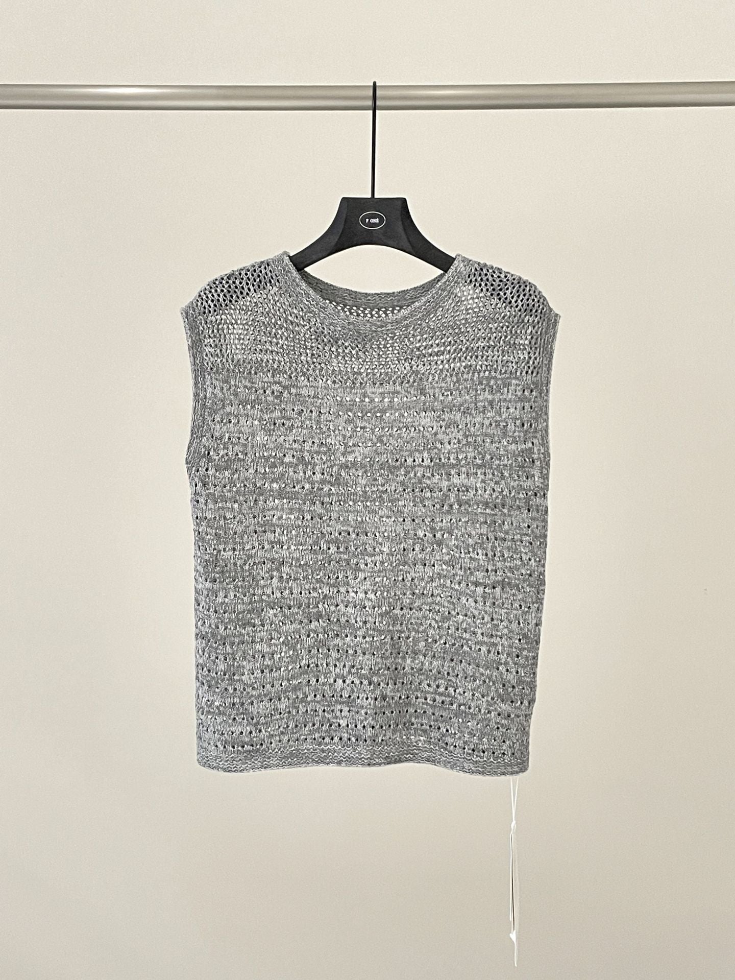 Korean slack sleeveless knitted blouse spring and summer hollow texture loose vest