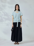 Cloud feeling oxygen feeling cool feeling Tencel high waist pendulum summer dress