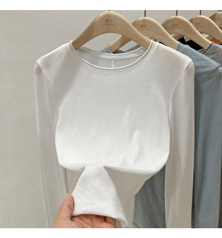 Round Neck Short Sleeve T-Shirt Women Loose Fit Solid Color Top