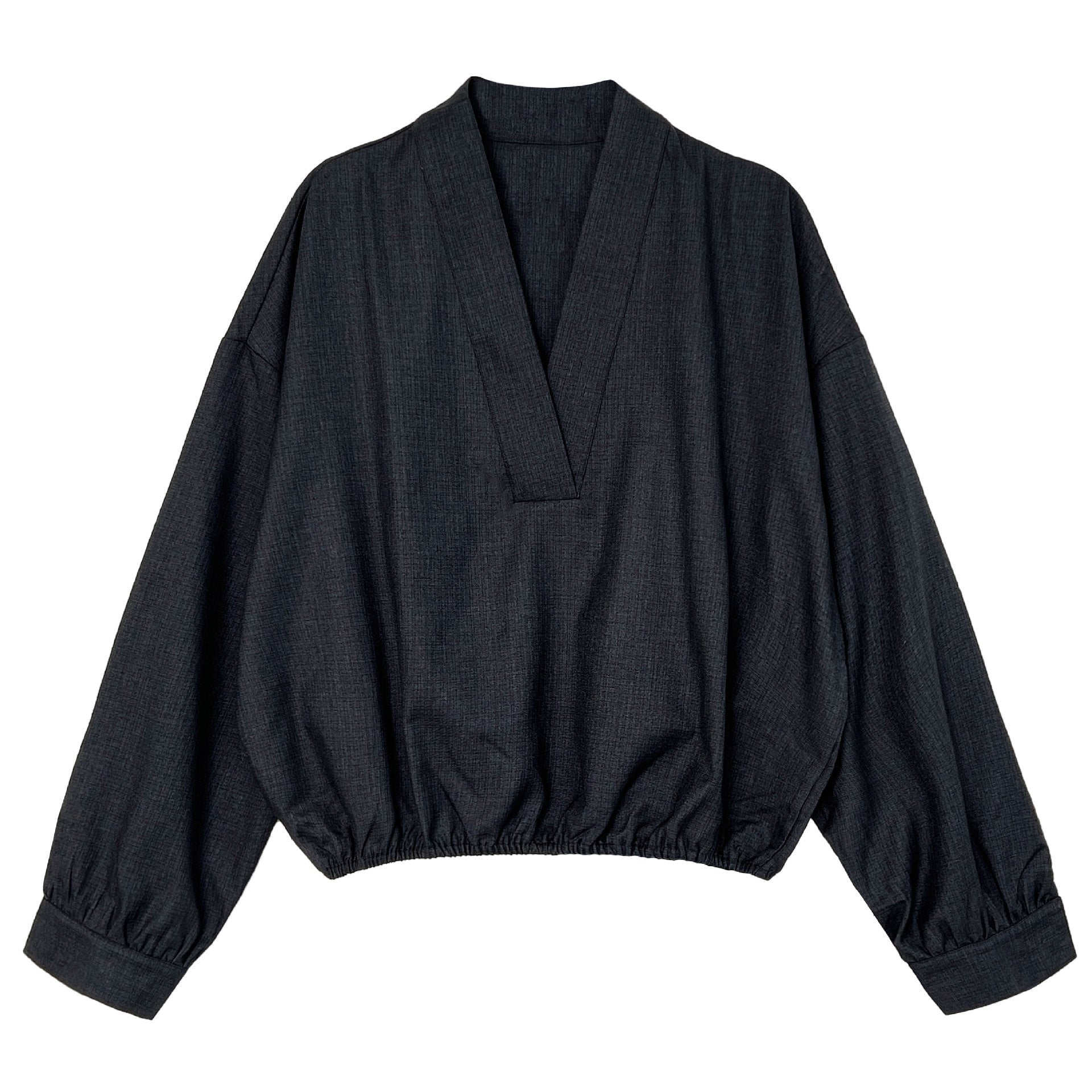 Korean niche V-neck loose waist shirt 2025 autumn new loose lazy style shirt 8501