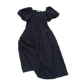 Summer new casual square collar cotton long loose tucker pleated long proportion dress