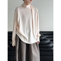 French light ripe satin streamer shirt women's early spring new high-end temperament shirt