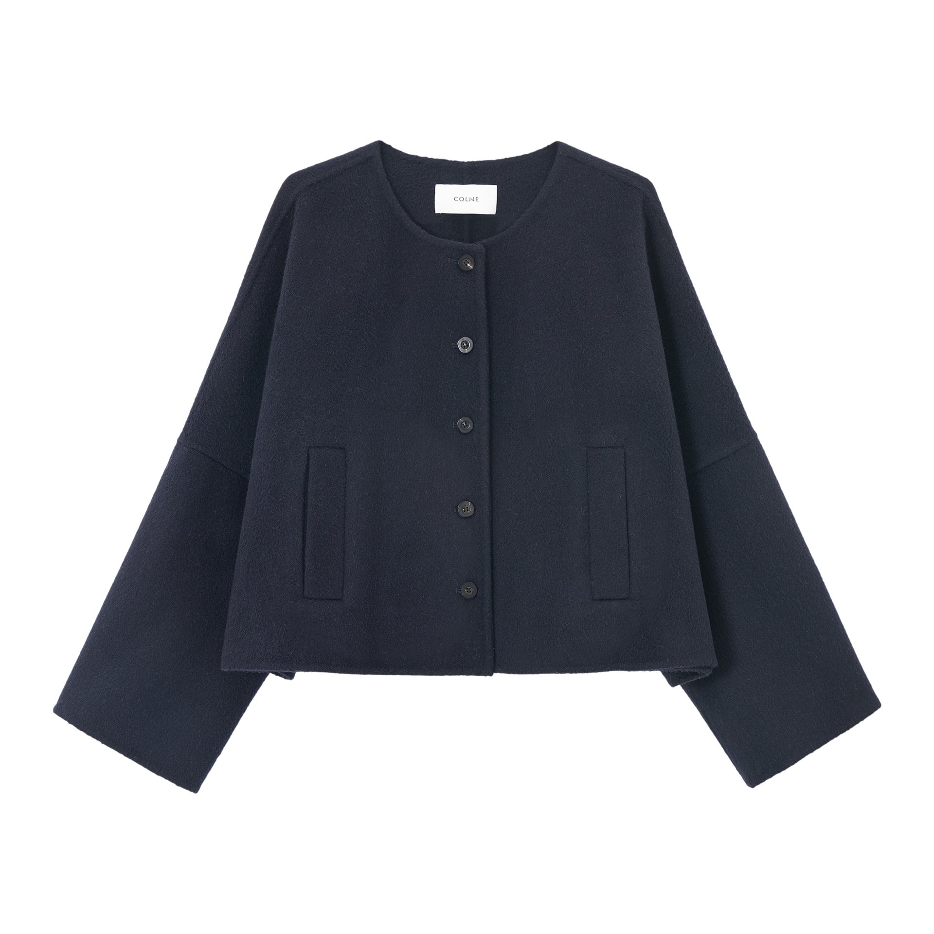 Autumn wool crew neck simple and versatile atmosphere short woolen coat