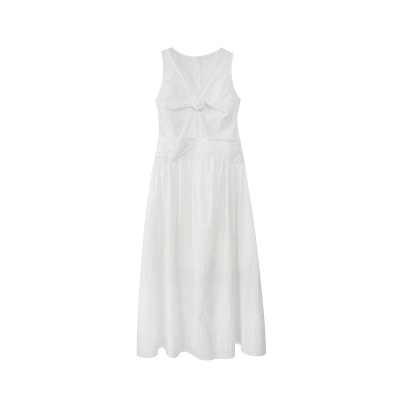 French sexy loose sleeveless vest dress