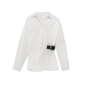 Irregular cardigan waist high-end shirt women's long sleeves