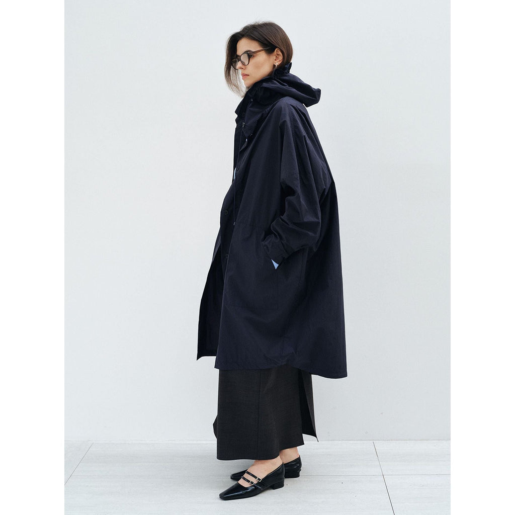 Spring design feeling light wrinkle feeling stand collar anti-wrinkle non-ironing sunscreen long trench coat