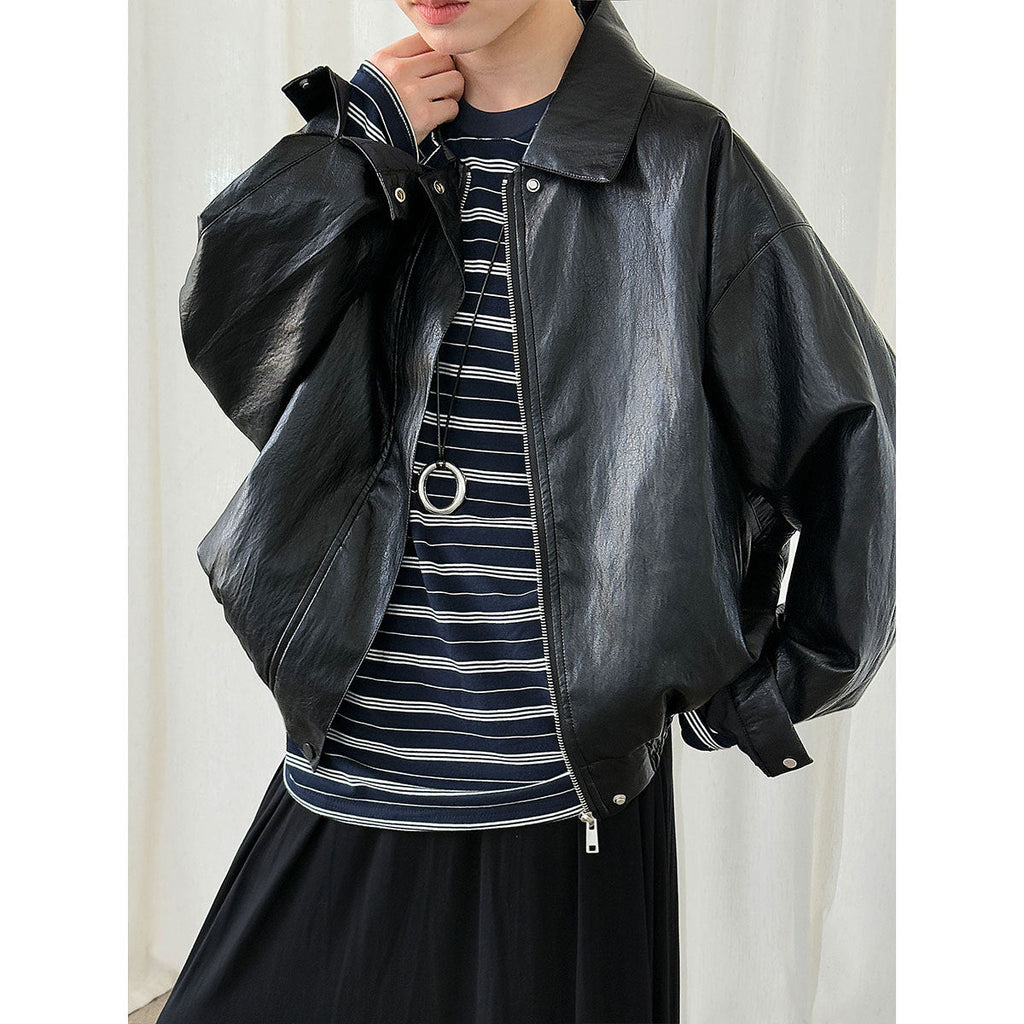 American retro trendy motorcycle jacket