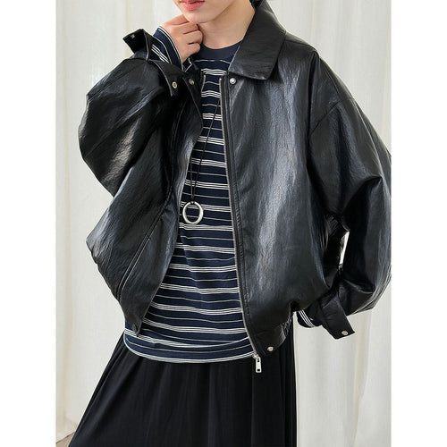 American retro trendy motorcycle jacket