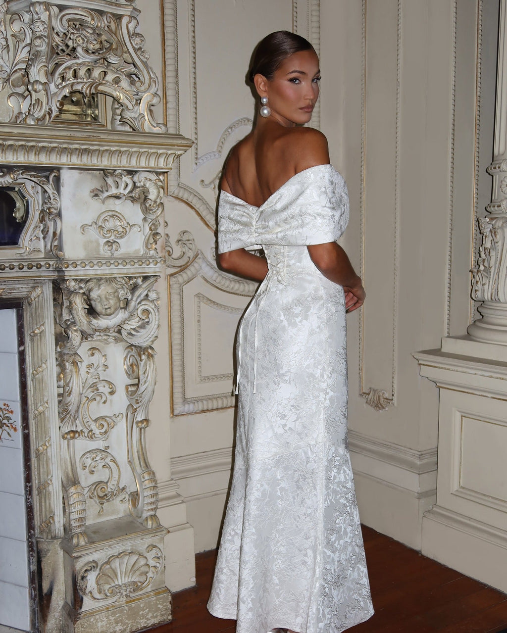 Fashion bow one-word shoulder tube top long dress sexy yuan style dress evening dress