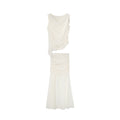 Gentle and advanced temperament swinging collar sleeveless fashion suit