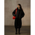 Light and warm, simple and fluffy stand-up collar ribs, quilted commuting and thin down jacket
