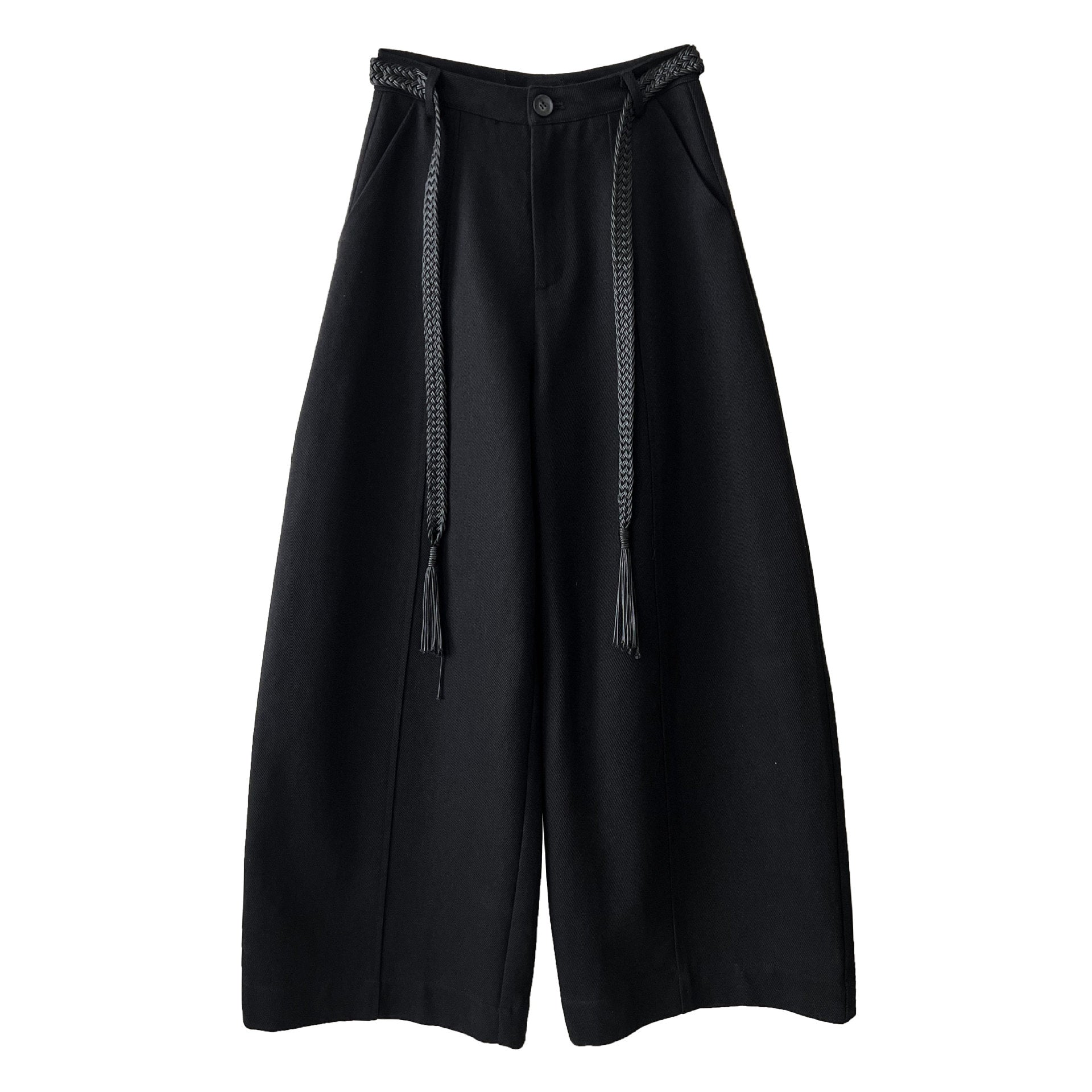 Korean casual loose and drape loose wide-leg pants women's autumn new belt versatile trousers